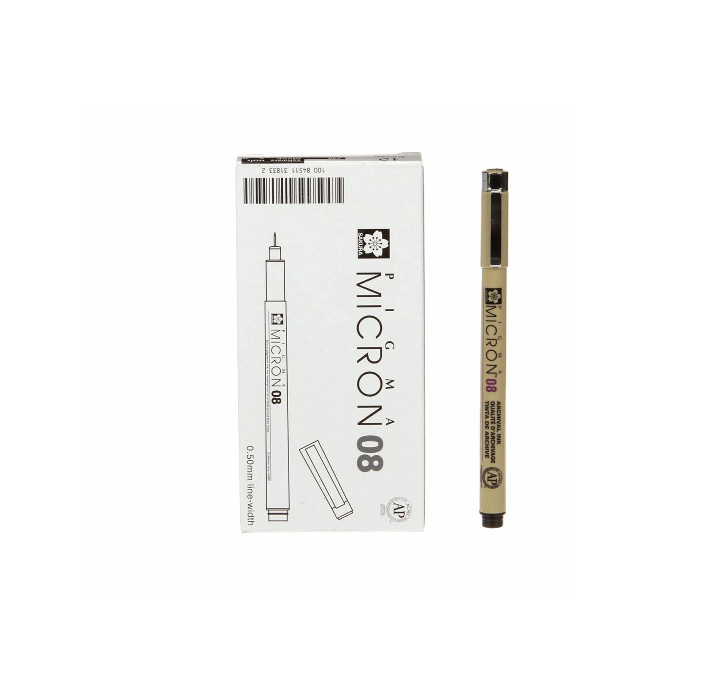 Pigma Micron black 08