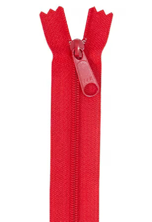 Single Slide Handbag Zipper - 24 inch - Atom Red from Byannie