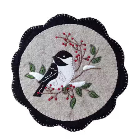 Rachel's of Greenfield - Birds & Blooms - Chickadee - 8" mat Kit