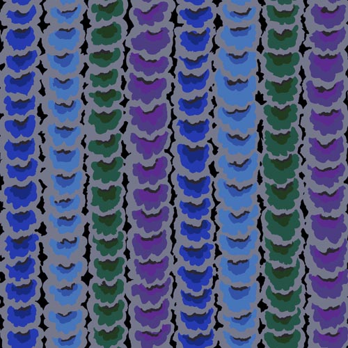 Garlands - Dark - Feb 2021 - Rows of flowers - Kaffe Fassett Coll.