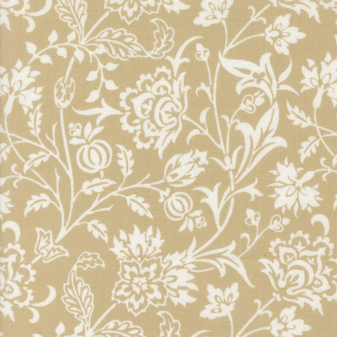 Agatha Road - Harvest Floral - Fog - Cream Floral on Tab
