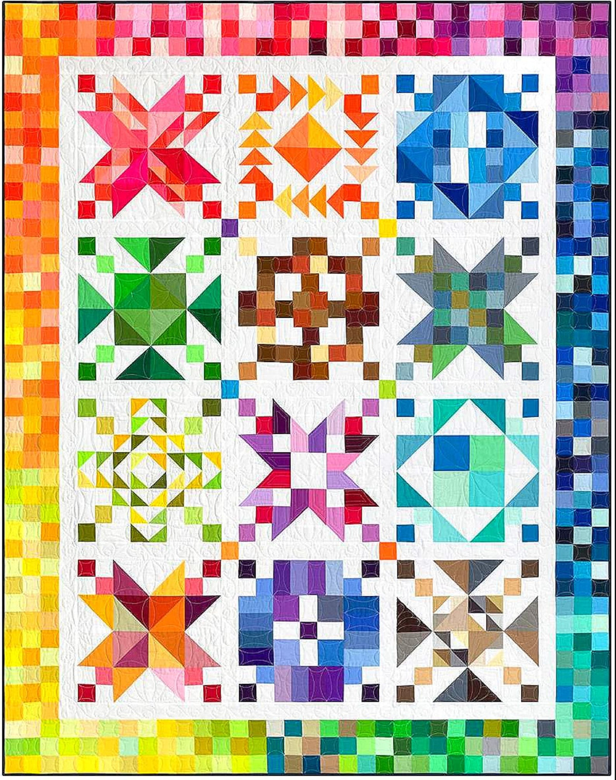 Color Patchwork Party BOM by Robert Kaufman Complete Kit