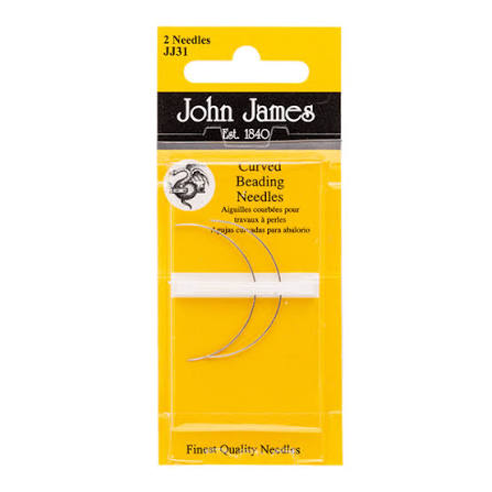 2 Curved Beading Needles - John James JJ31