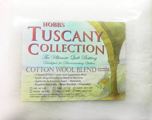 Tuscany 80/20 80% Cotton 20% Wool Batting - King 120 x 120 - TCW-120