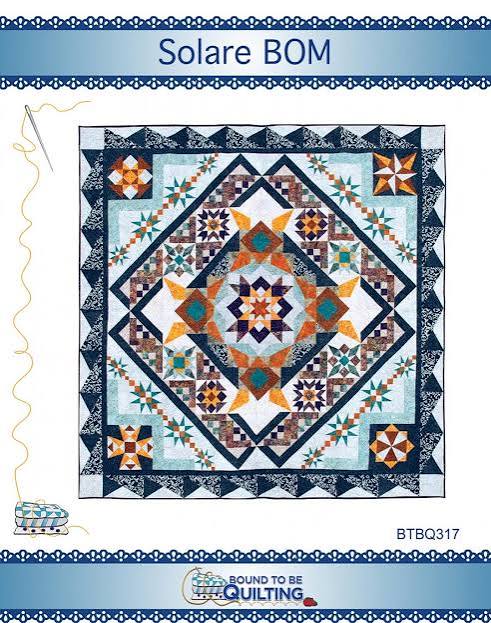 Solare Block of the Month Pattern - 99 x 99 - Bound to be Quilting