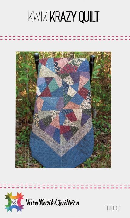 Kwik Krazy Quilt - quilt 37 x 46 - by Two Kwik Quilters TKQ01