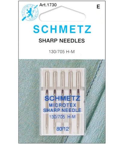 Schmetz - Microtex 130/705 70/10 sharp needles #1729