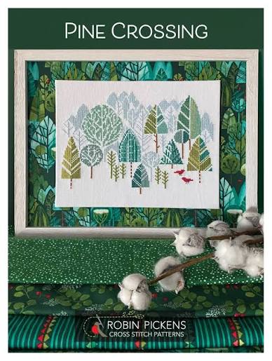 Pine Crossing Cross Stitch Kit - includes DMC & FQ for framing