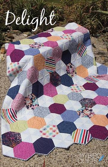 Delight - multi sized square quilt - by Jaybird quilts - hex n more ruler
