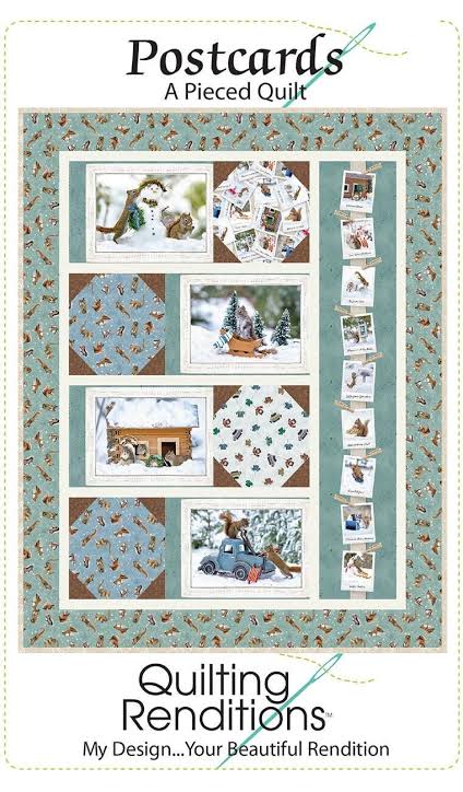 Postcards - pieced panel quilt - Quilting Renditions