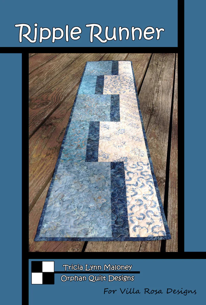 Ripple Runner by Tricia Lynn Maloney of Orphan Quilt Designs for Villa Rosa Designs