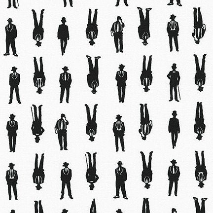 Musings - White - Men in suites - black figures on white