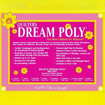 Quilters Dream Poly Select - Throw - white batting 60 x 60