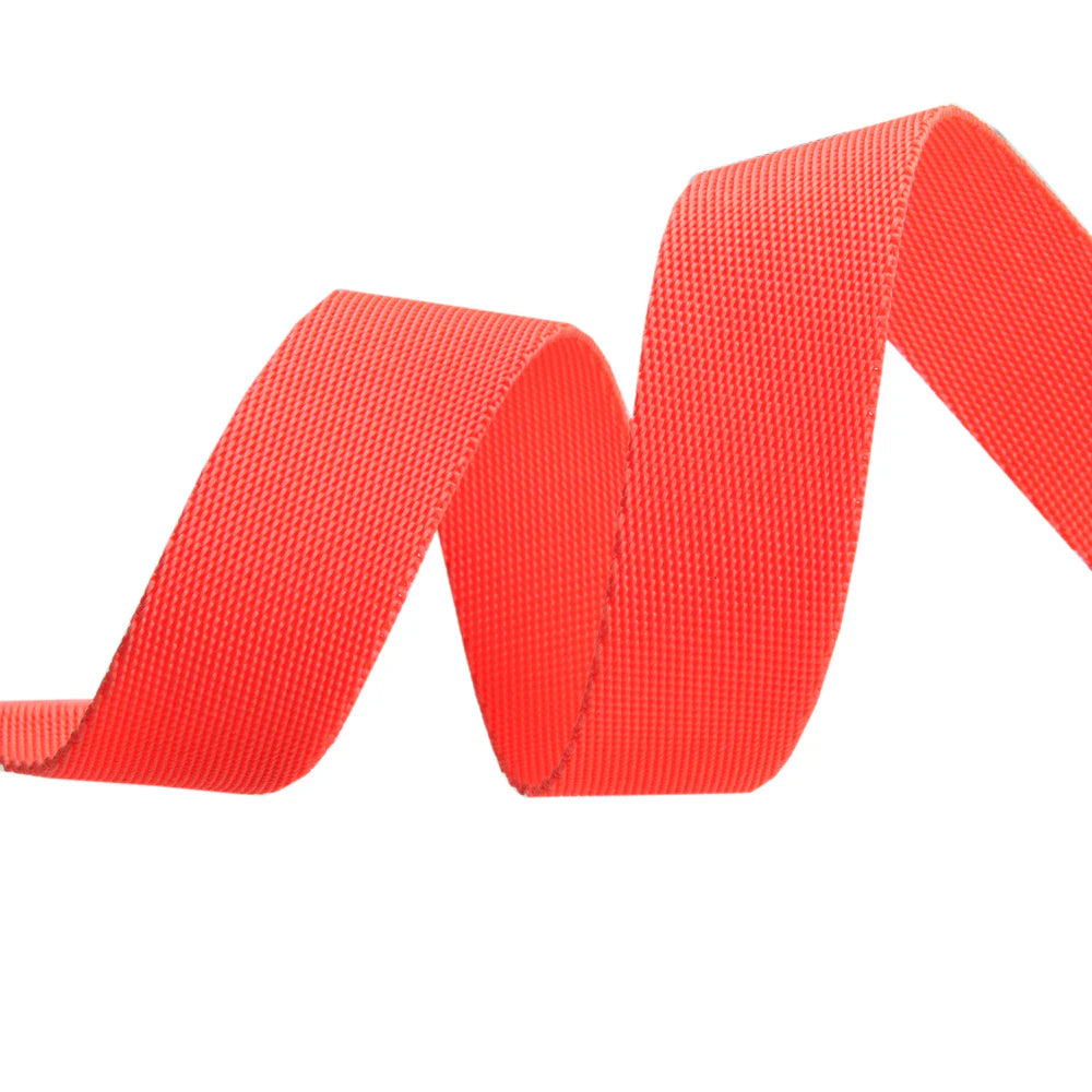Tula Pink Webbing - 2 yards of 1 inch wide webbing - Orange/Lunar