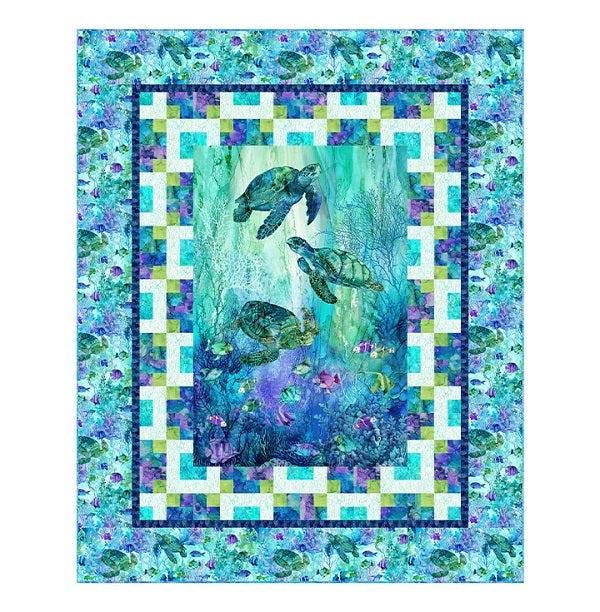Turtle Shuffle Quilt Kit - 58 x 72