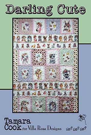 Darling Cute pattern - panel and border quilt by Tamara Cook for Villa Rosa Designs