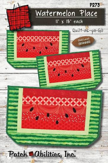 Watermelon Place - 11 x 18 Placemat Pattern by Patch Abilities, Inc.