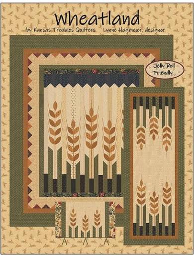 Wheatland - runner, lap quilt& pillow cover - by Kansas Troubles Quilters