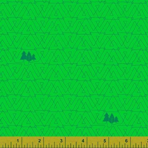 Favorite Things - Trees - Bright Green - trees on geometrics (GJ)