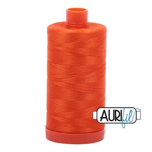 Cotton Mako Thread 50wt 1300M Aurifil - 1104 Neon Orange