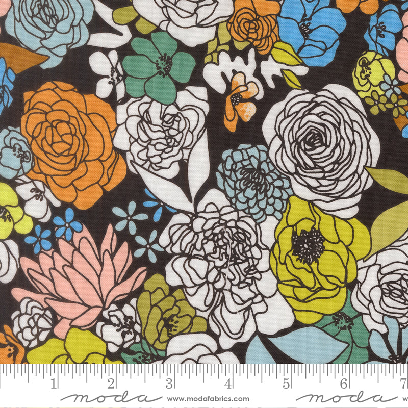 True To Hue - Hidden Facet Florals - Black As Night