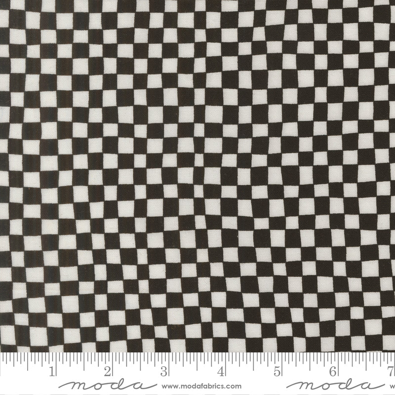 True To Hue - Checks and Plaids - Black as Night - black & white check