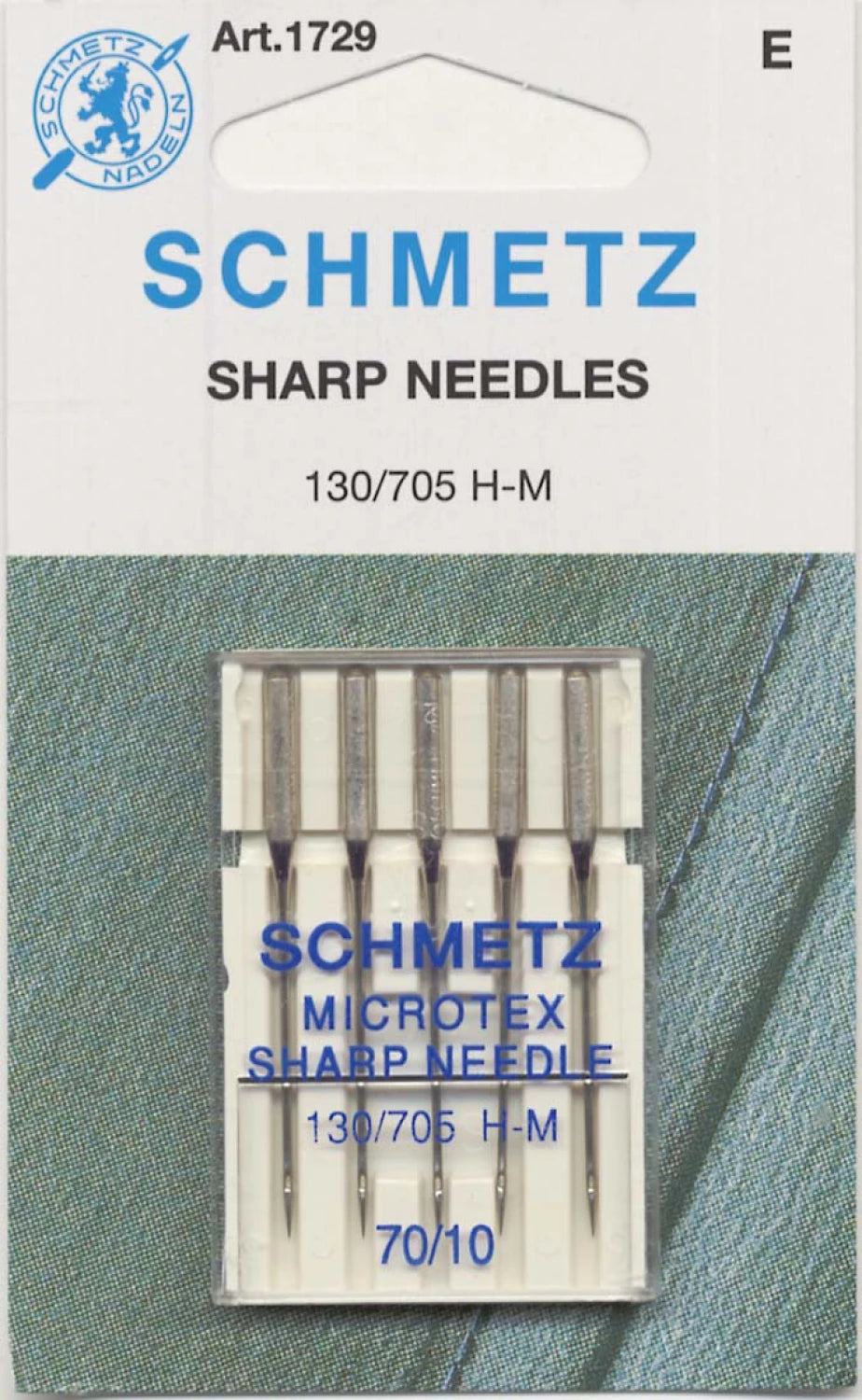 Schmetz - Microtex 130/705 70/10 sharp needles #1729