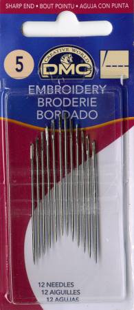 DMC Embroidery/Crewel Needles - 16 Needles - Size 5