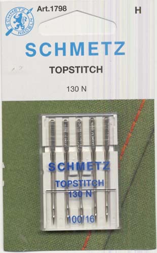 Schmetz topstitch needles 100/16