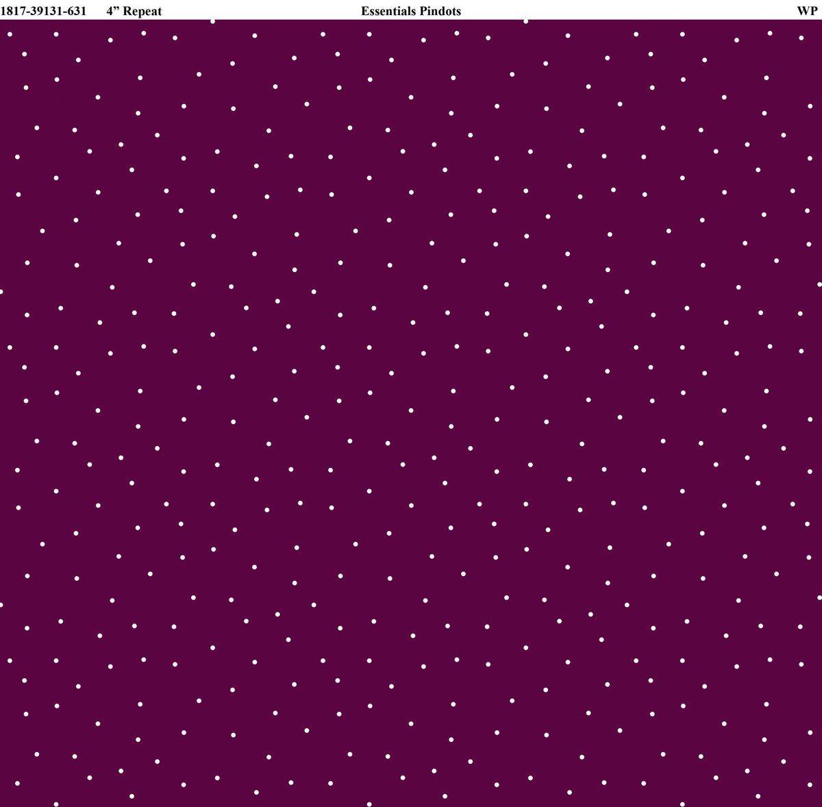 Essentials Pindots -White dots on merlot