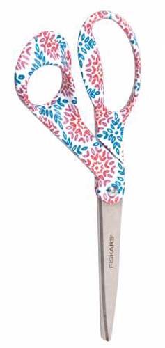 Fiskars 8in. bent handle scissors - floral pattern limited edition