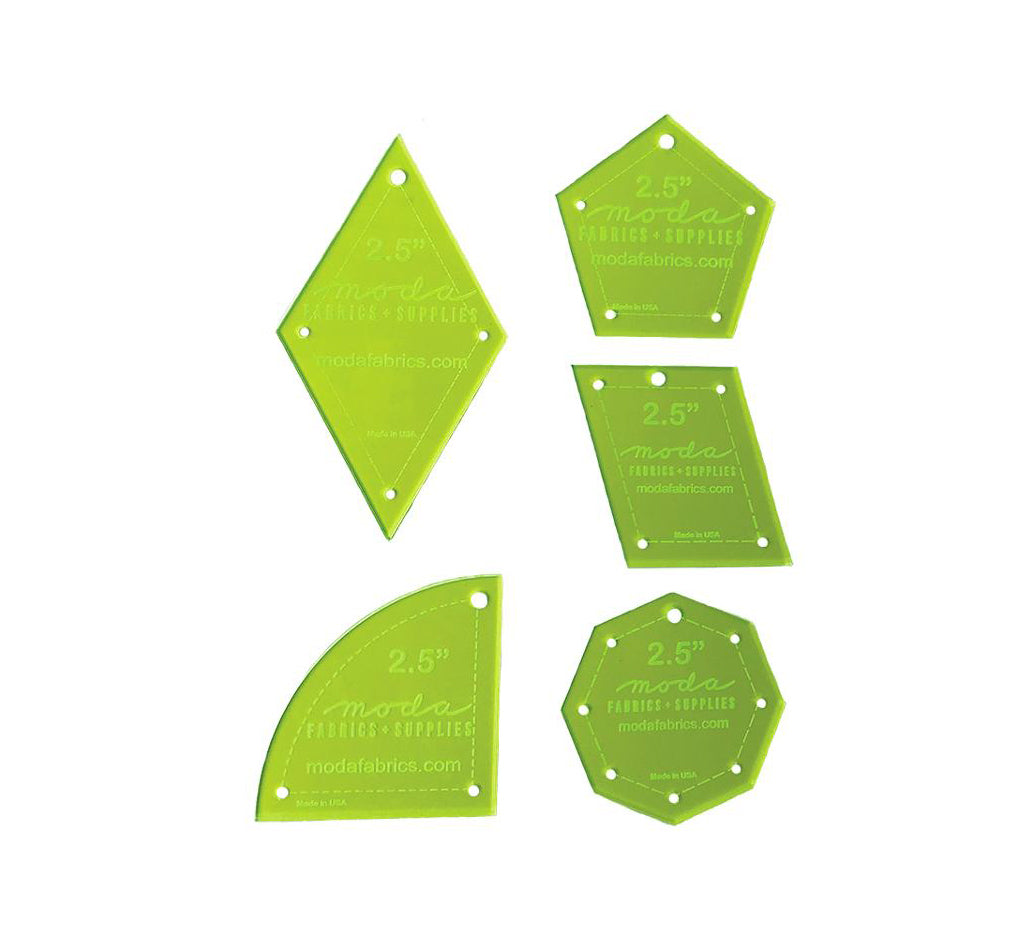 Basic 2.5" Template Set  2-Set of 5 - octogon,diamond,pentagon, etc.