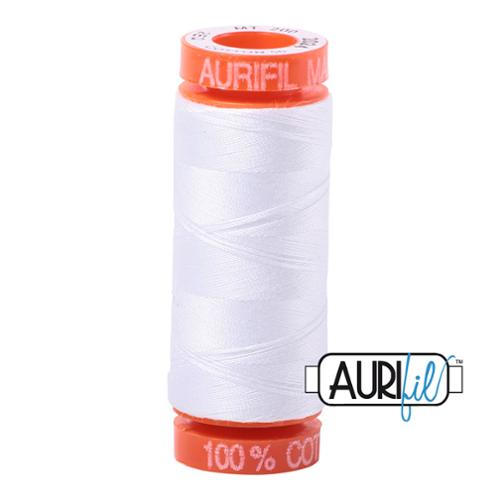 Cotton Mako Thread 50wt 200M Aurifil - 2024 White