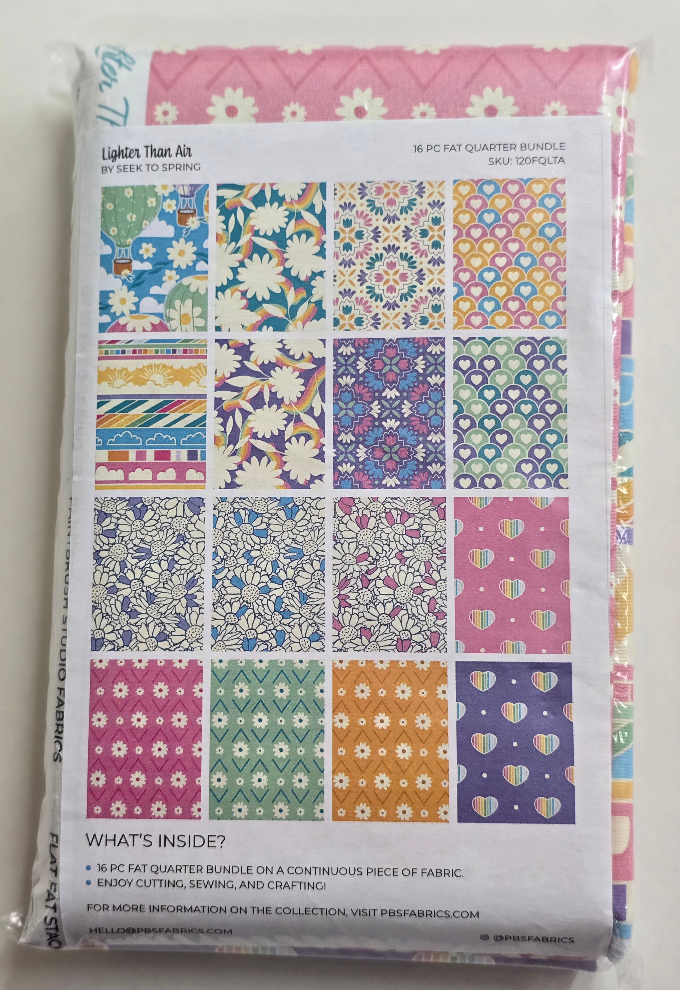 Lighter than Air - 4 yd fat quarter PANEL with 16 prints