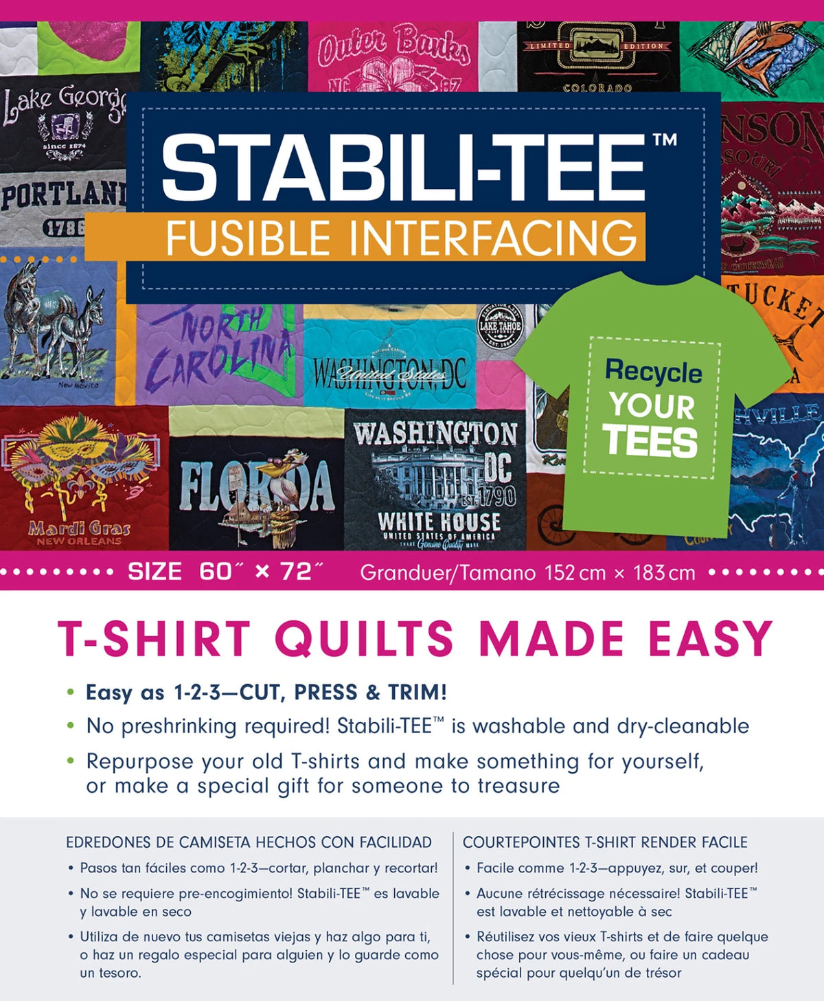 Stabili-tee Fusible Interfacing - 60 x 72