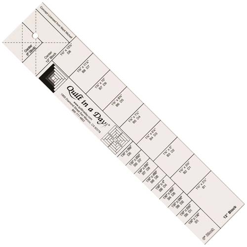Log Cabin Ruler 6in and 12inQuilt In A Day Eleanor Burns