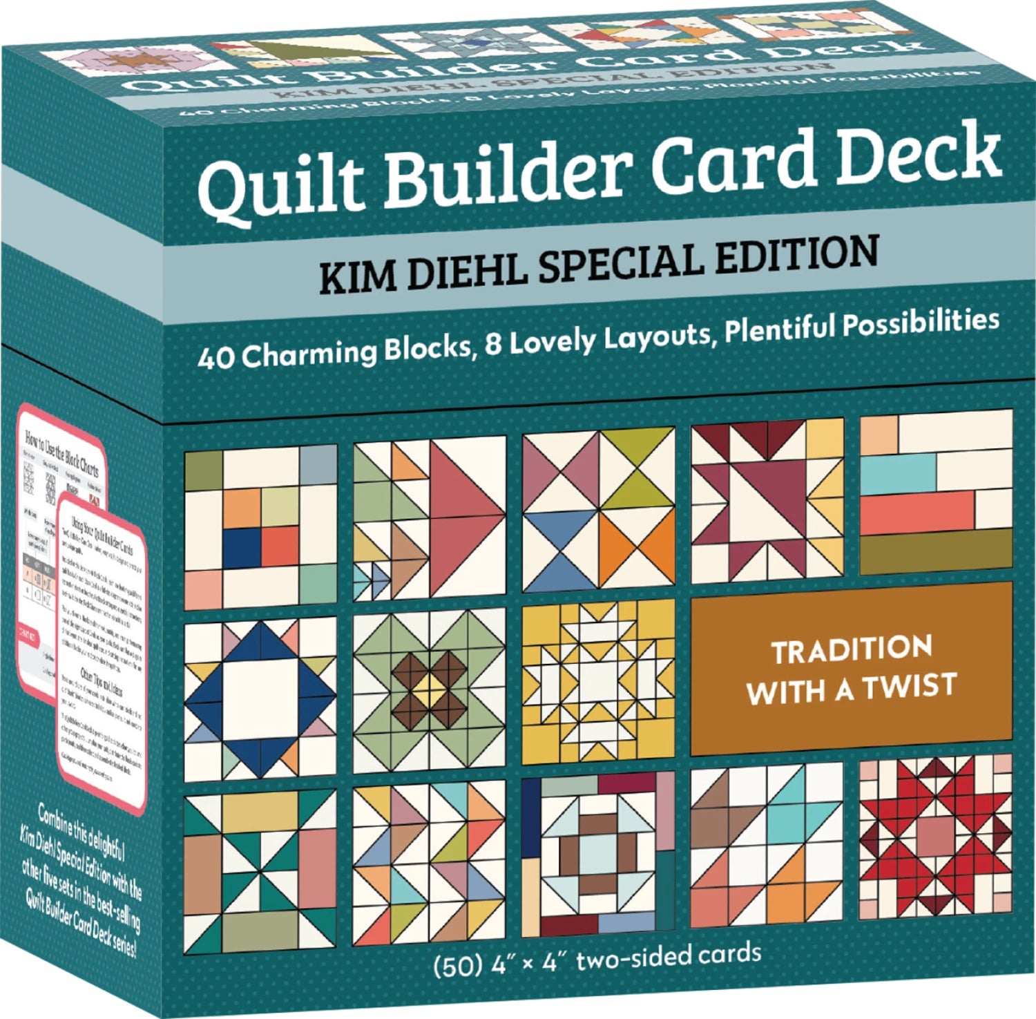 Quilt Builder Card Deck - Kim Diehl Special Edition - 40 scrappy blocks