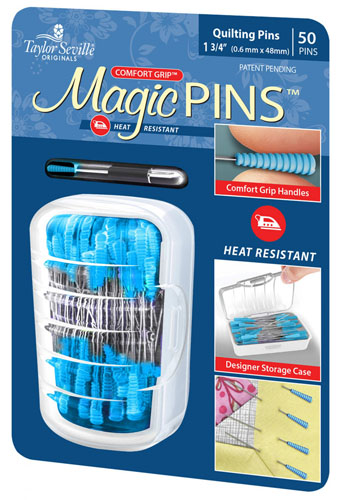 Magic Pins - Quilting Fine - Blue ends, 1 3/4" 50ct.