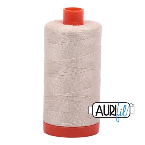 Cotton Mako Thread 50wt 1300M - Aurifil - MK50 2310 - Light Beige
