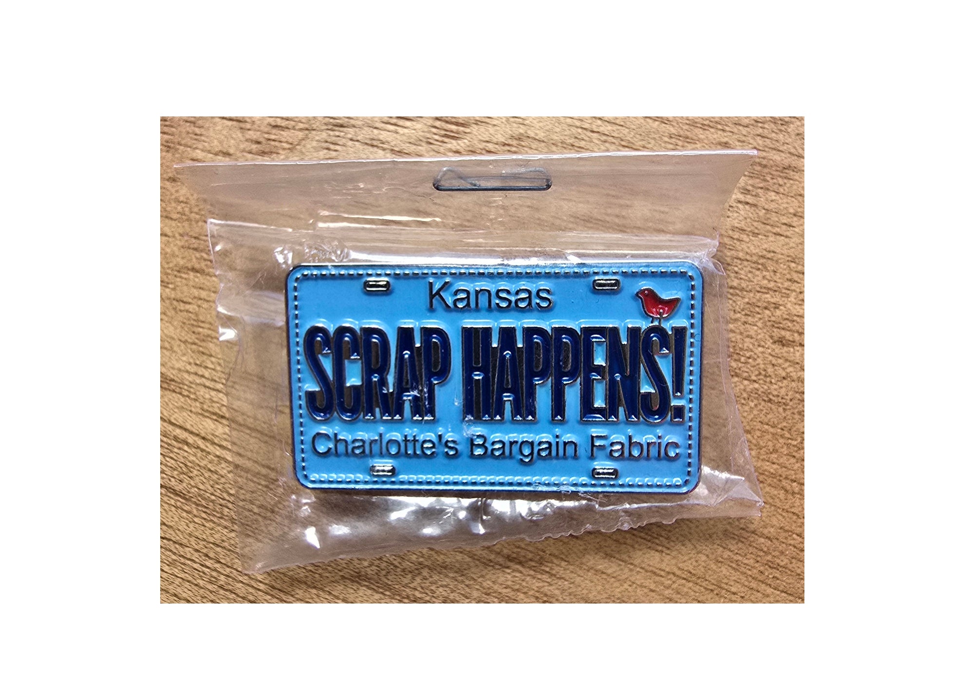Pin Peddlers - Scrap Happens License Plate Pin Row By Row