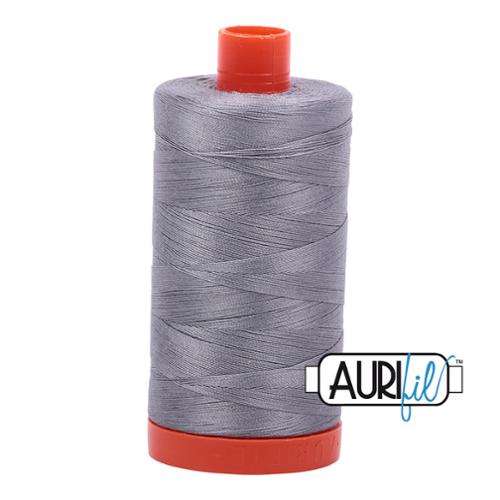 Cotton Mako Thread 50wt 1300M - Aurifil - MK50 2605 - Grey