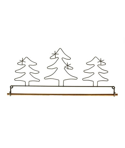 Ackfeld - 12" Three Evergreens- Hanger - grey
