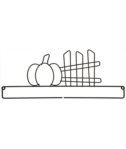 Ackfeld - 12" Fall Pumpkin Fence Header Silver Tex