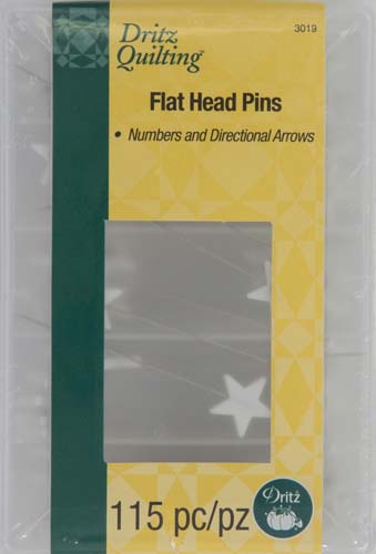 Flat Head Pins - Numbers & Directional Arrows by Dritz Quilting