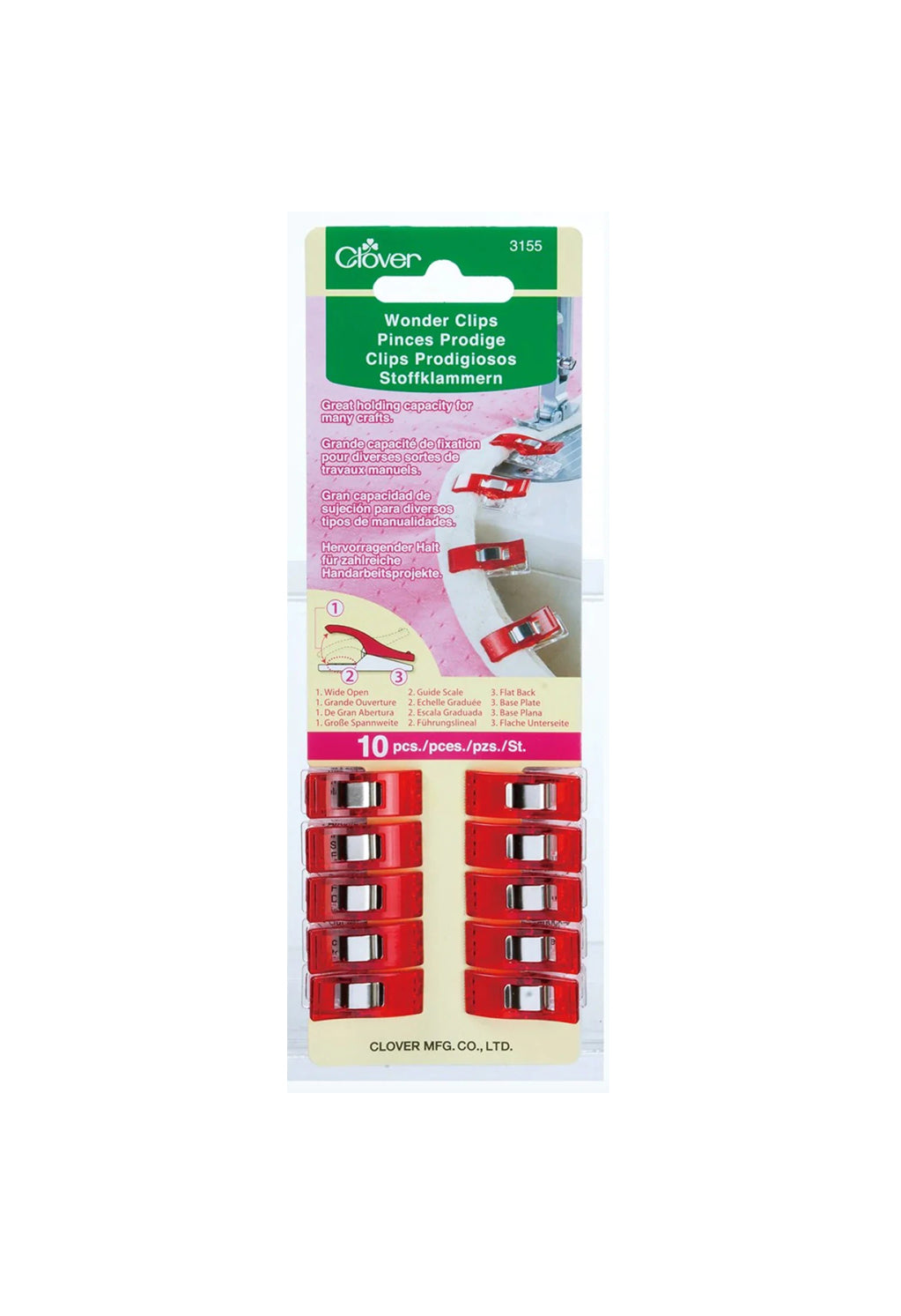 Clover - Wonder Clips - Red (10 pcs]