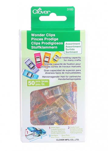 Clover-Wonder Clips-Mixed Colors(50 pcs) Box