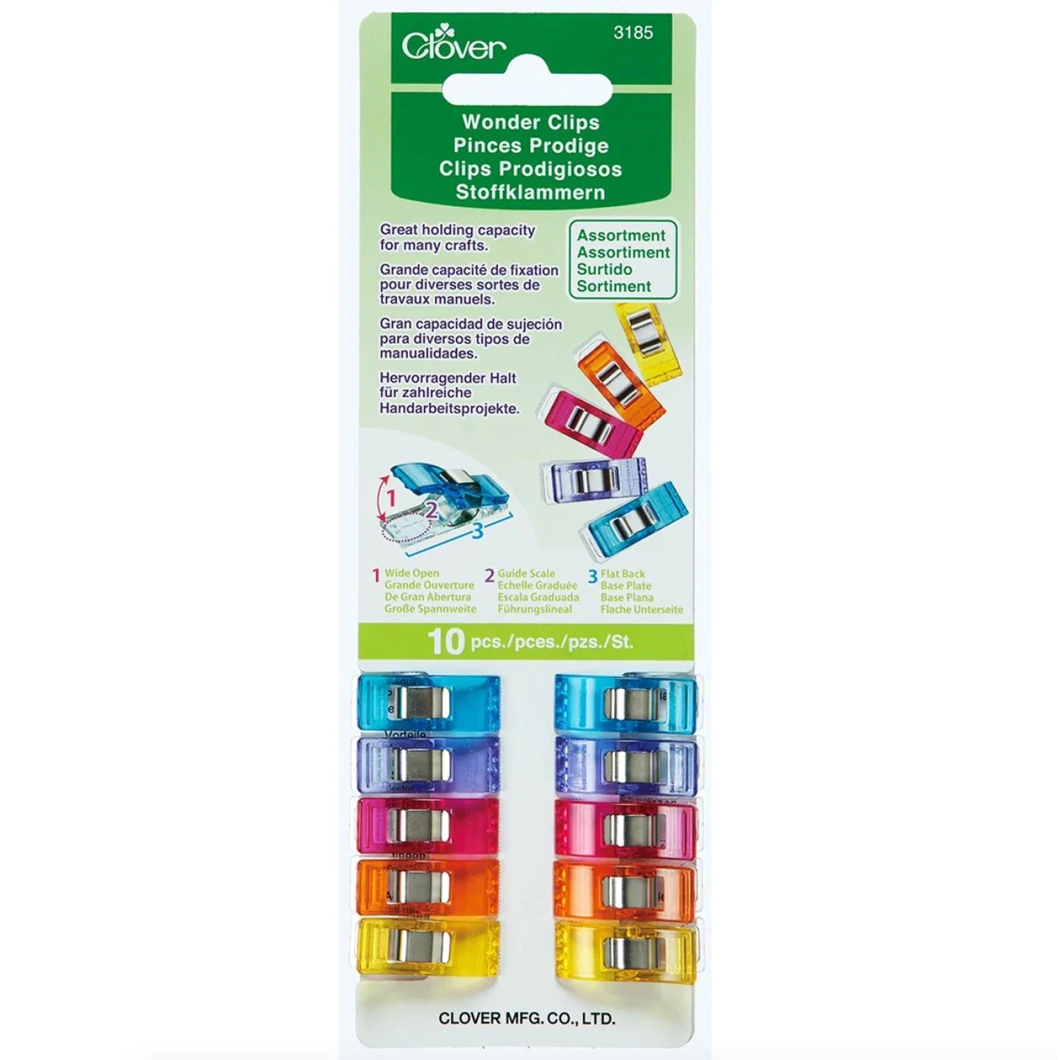 Clover - Wonder Clips Assortment (10 pcs) assorted colors
