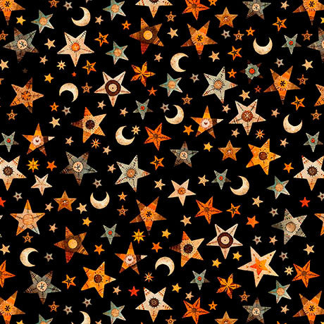 A Haunting We Will Go - Stars & Moons - Black