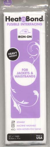 HeatNBond Fusible Interfacing-Heavy weight for jackets&waistbands, 20"x 1yd