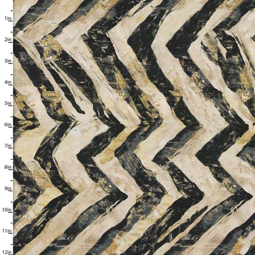 Global Luxe - Zebra - Black - Zebra zigzag black on white